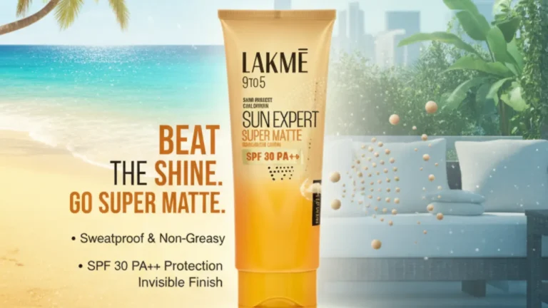 Lakmé Sun Expert Super Matte Sunscreen Lotion – SPF 30 PA++: धूप से सुरक्षा,